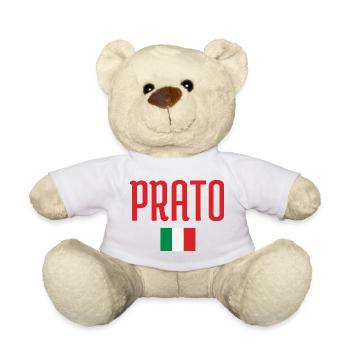 Prato Italy Bold Script - Teddy Bear - white - Front