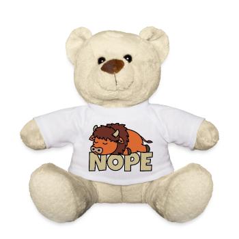 Nope Not Today Faulpelz Fauler Bison Wisent - Teddy - Weiß - Vorne