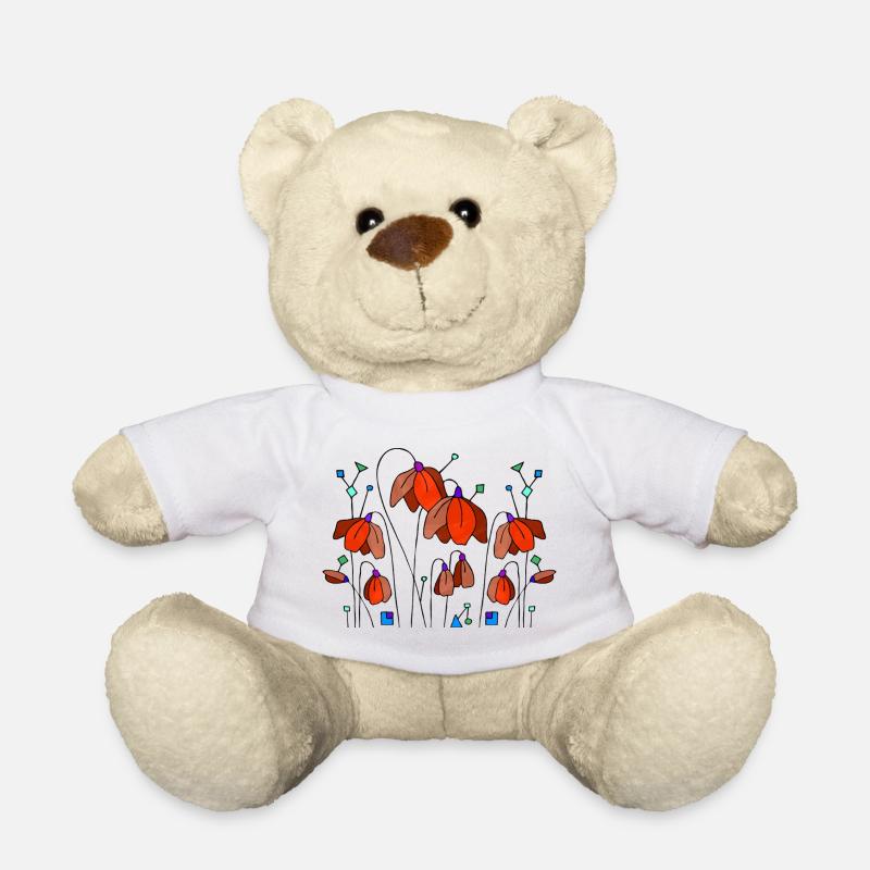 Blumen - Teddy - Weiß