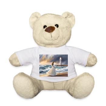 The Woman and the Lighthouse - Teddy Bear - white - Front