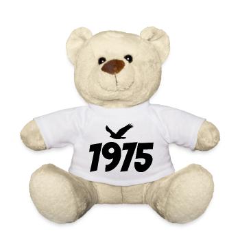 1975 Vintage Eagle Graphic - Teddy Bear - white - Front