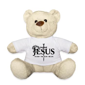Jesus der weg die wahrheit das leben Glaube Gott - Teddy - Weiß - Vorne