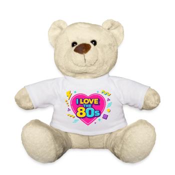 Disco Party 80s 80s - Teddy Bear - white - Front