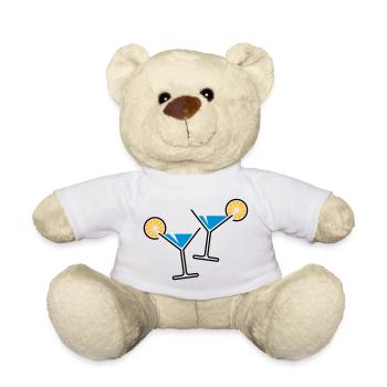 2 Cocktailgläser (Hellblau) - Teddy - Weiß - Vorne