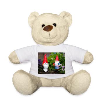 Gartenwichtel Rotkappe Szene - Teddy - Weiß - Vorne