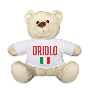 Oriolo Italian Flag - Teddy Bear - white - Front