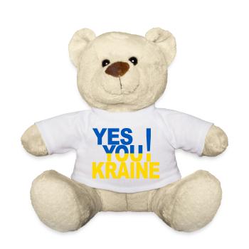 Ja, Ukraine! - Teddy - Weiß - Vorne