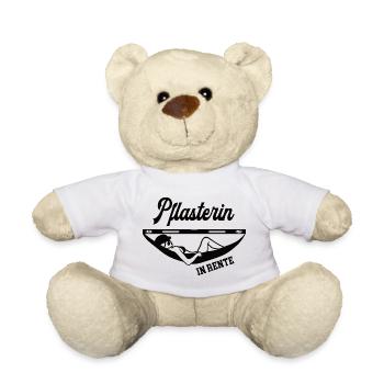 Pflasterin Rente Rentnerin Pflasterinnen Ruhestand - Teddy - Weiß - Vorne