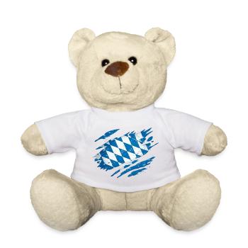 Bavaria Bavarian Flag Flag - Teddy Bear - white - Front