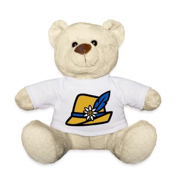 Trachtenhut Bayern Hut Edelweiss Volksfest - Nounours - blanc - Devant