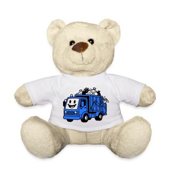 Garbage truck children - Teddy Bear - white - Front