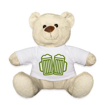 Ringing beer mugs - Teddy Bear - white - Front