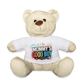 Mommy's Good Boy - Muttersöhnchen Retro Spruch - Teddy - Weiß - Vorne
