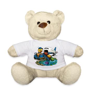 Duck on the tarmac suitcase adventure - Teddy Bear - white - Front