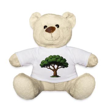 Forest tree illustration - Teddy Bear - white - Front