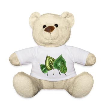 leaves - Teddy Bear - white - Front