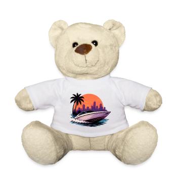 Sonnenuntergangsmotorboot in der Stadt - Teddy - Weiß - Vorne