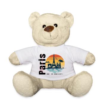 Paris Skyline Vintage Frankreich - Teddy - Weiß - Vorne