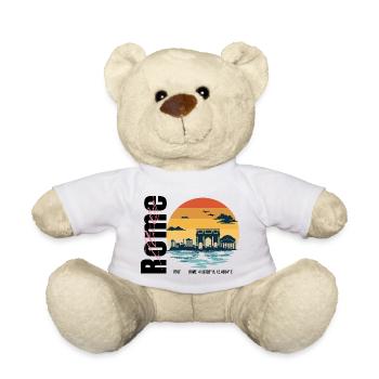 Rome Landmark Silhouette Vintage - Teddy - Weiß - Vorne