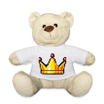Retro Krone Gaming Highscore King - Teddy - Weiß - Vorne