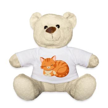 Chat adorable mignon - Nounours - blanc - Devant