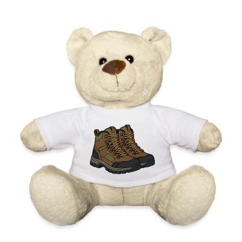 Illustration de chaussures de randonnée en plein air - Nounours - blanc - Devant