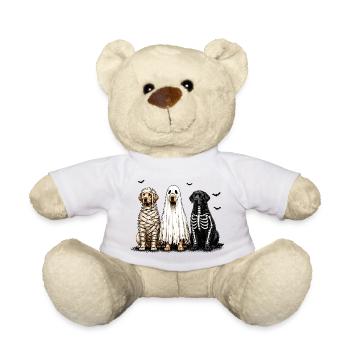 Drei Hunde in Halloween-Kostümen - Teddy - Weiß - Vorne