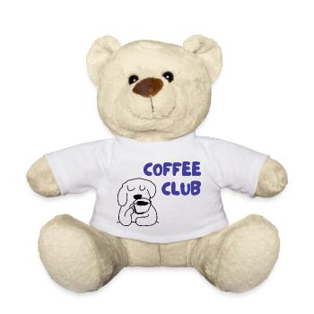 Kaffee Club Hund Illustration - Teddy - Weiß - Vorne
