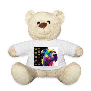 Staffie Head Popart - 050 - Teddy - Weiß - Vorne