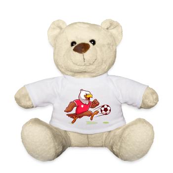 Eagle Maskottchen Striker Kick - Teddy - Weiß - Vorne