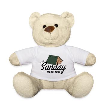 Lazy Sunday Book Club Vintage Aesthetic  - Teddy - Weiß - Vorne