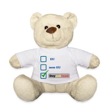 EU, non-EU oder Doyschland? - Teddy - Weiß - Vorne