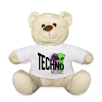 Alien Hug Duo Neon Glow - Teddy Bear - white - Front
