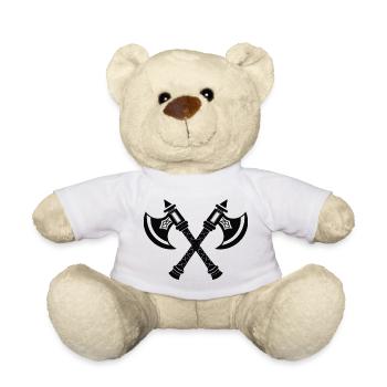 Haches vikings - Nounours - blanc - Devant