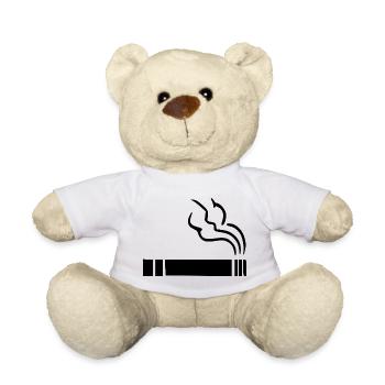 Zigarette Raucherzone - Teddy - Weiß - Vorne