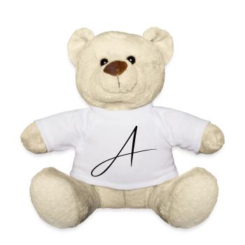 Name mit A Initiale für Anna Amelie Alexander - Teddy - Weiß - Vorne