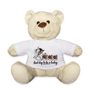 Schlechter Tag, um ein Truthahn zu sein Lustiges Thanksgiving-Hallowee - Teddy - Weiß - Vorne