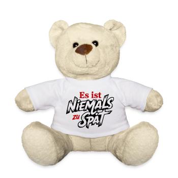 Es ist niemals zu spät Sprüche Mann Frau Lustig - Teddy - Weiß - Vorne