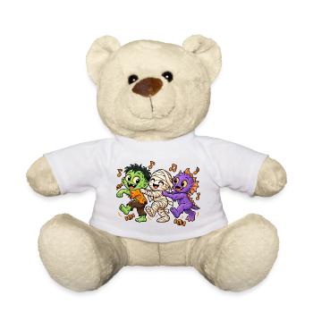 Tanzende Monster im Halloween-Look - Teddy - Weiß - Vorne