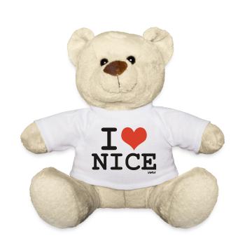 i love Nice - couleurs personnalisables - Nounours - blanc - Devant