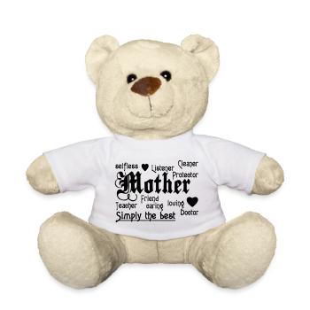 Mother - simply the Best - Teddy Bear - white - Front