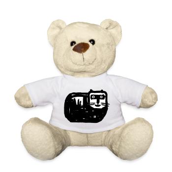 Schwarzweiße Katze Kontrastdesign - Teddy - Weiß - Vorne