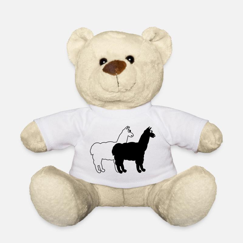 witzige Alpakas  - Teddy - Weiß