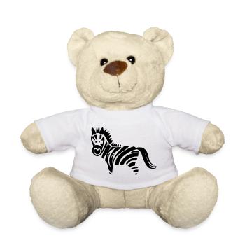 Zebra Design schwarz/ weiss - Teddy - Weiß - Vorne