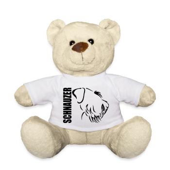 SCHNAUZER Profile Dogs Dog Wilsigns - Teddy Bear - white - Front