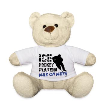Ice Hockey Players Walk on Water - Teddy Bear - white - Front