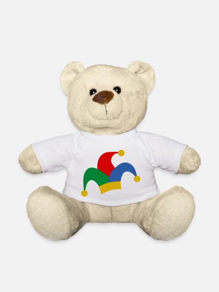 clown harlekin hofnarr kasper komiker narr witzbol - Teddy - Weiß