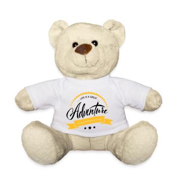 La vie est une grande aventure - Nounours - blanc - Devant