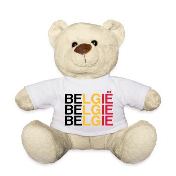 BELGIE Belgian Flag - Belgien - Belgium 2024 - Teddy - Weiß - Vorne