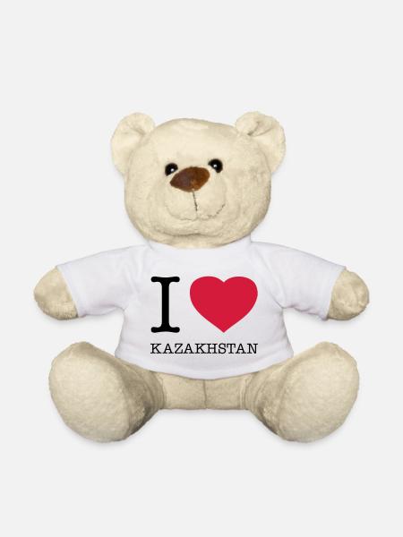 I LOVE KAZAKHSTAN Kasachstan - Teddy - Weiß